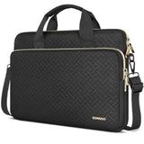 17.3 Inch Laptop Sleeve Case Water-Resistant Computer Cover Bag With Detachable Shoulder Straps For Hp, Dell, Asus Notebook,Black