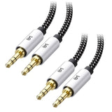 Cable Matters 2-Pack 3.5mm Audio Cable - 3ft, (3.5mm Auxiliary/Aux Cord, Male to Male 3.5 mm Audio Cable, Headphone Cord) - 3 Feet / 0.9 Meters