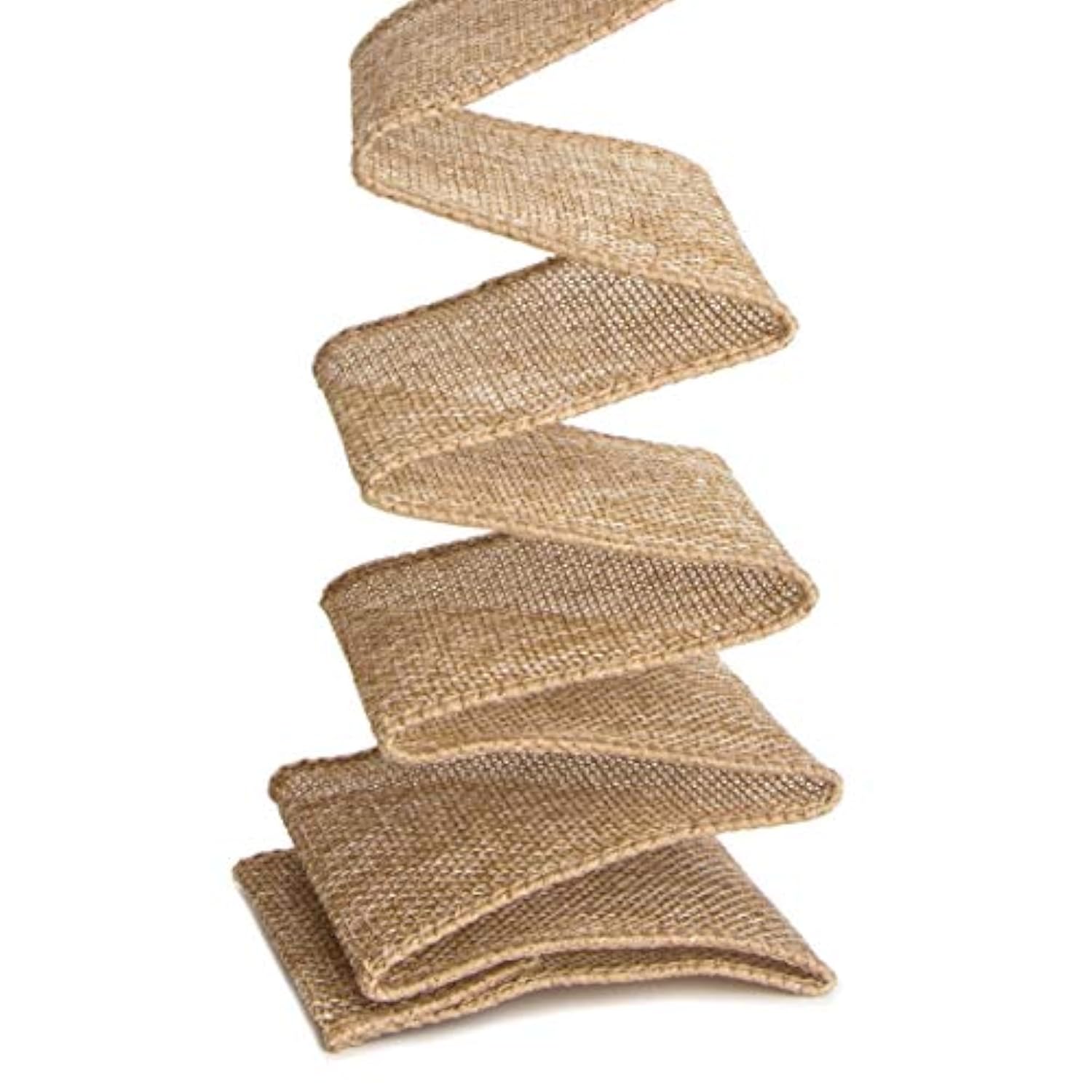 Burlap Wired Ribbon,2-1/2 Inch X 10 Yard,Natural,Solid Wired Edge Ribb