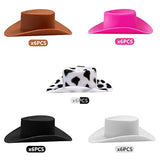 30Pcs Mini Western Cowboy Cowgirl Hats Plastic Party Accessories (Multi)