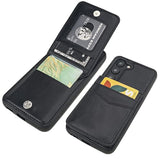 Compatible With Samsung Galaxy S23 Case Wallet With Credit Card Holder, Flip Premium Leather Magnetic Clasp Kickstand Heavy Duty Protective Cover For Samsung Galaxy S23 6.1" (Black)