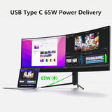45C1R 45 Inch 5120 X 1440P Ultrawide Curved Gaming Monitor, R1500, Hdr400, Usb Type-C 90W Power