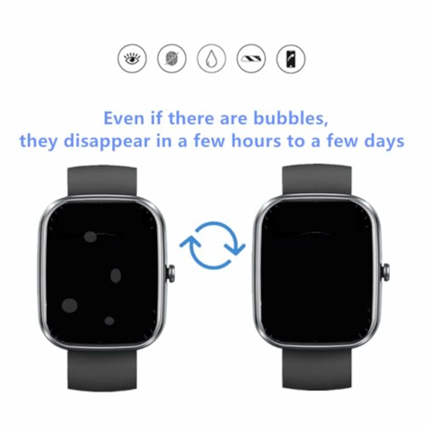 Screen Protector Compatible For Kuizil 1.91'' Smart Watch T70, Hd Full Coverage Tpu Protective Film For T70 1.91"" Smartwatch (6Pcs), Transparent