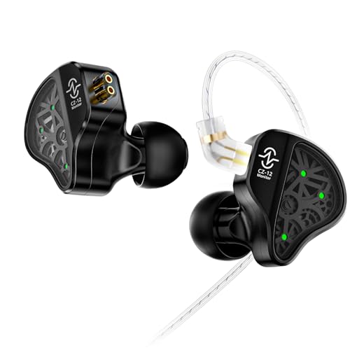 2026 Latest CCZ CZ12 in Ear Monitor Headphones,1DD+5BA All-Metal HiFi Gaming Earbuds,Professional Wired Earbuds,Stereo Sound Clear Wired IEM