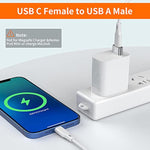 Usb C Female To Usb Male Adapter 4-Pack, Type C To Usb A Charger Cable Converter,Compatible With 11 12 13 14 15 16 Plus Pro Max,Ipad Pro Air 4 Mini 6,Samsung Galaxy S24 S23 S22 S21,Pixel