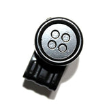 Movable No Sew Button End Brace Clips Set Of 7 (Black)
