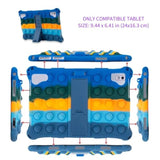 10.1 Inch Silicone Case For Vastking Kingpad K10/Z10/Blackview/Teclast/Byybuo 10.1Inch Tablet Cover With Lanyard/Stylus/Pen Holder For Vastking Kingpad K10 (Colorful Dark Blue)