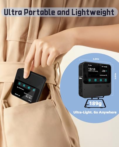 Portable Wifi Hotspot For Travel, 4G Lte Mobile Hotspot In 150+ Countries, 10-Device Pocket Wifi Router, 5000Mah Battery/No Contract, 20Gb Us+3Gb Global (30 Days) For Business, Trips, Outdoors