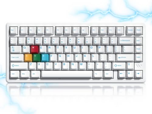 Sk75 Tmr Keyboard Gaming 75% Hall Effec, Wireless Mechanical Keyboard Rapid Trigger Custom Magnetic Switches Keyboards With 8000 Hz Hot Swap, Bt/2.4G/Usb-C For Mac Windows Linux,White-Aluminum