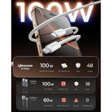 3-Pack 100W Iphone 17 Charger Cable [10Ft+6.6Ft+3.3Ft] Usb C To Usb C Cable, Nylon Braided Usbc To Usbc Fast Charging Carplay Cable For Iphone 16 Pro Max Air 15, Macbook Pro, Ipad Pro