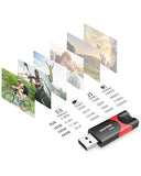 128Gb Flash Drive 3 Pack Usb Flash Drives Multicolor Usb Drive Retractable Thumb Drive Usb 2.0 Flash Drive Zip Drives High Speed Jump Drives With Led Indicator - 3Pack (Red, Green, Blue)