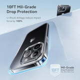 For 14 Pro Case Crystal Clear, [Never Yellow Technology] [10Ft Mil-Grade Protection] Transparent Slim Cover Women Men Slim 14 Pro Phone Case 6.1 In, Clear