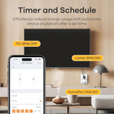Matter Smart Plug, Smart Home Smart Outlet Timer, Work With Apple Home, Siri, Alexa, Google, Smartthings, 15A/1800W, App Remote Control & Schedule, Etl & Fcc Certified, 2.4G Wifi Only, 6 Pack