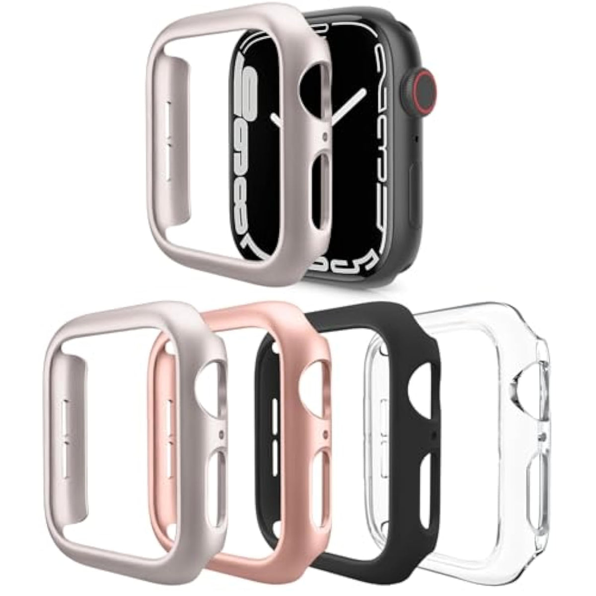 4 Pack [No Screen Protector] Bumper Case Compatible With Apple Watch Se 2 (2024) Se Series 6 Series 5 Series 4 40Mm, Ultra Thin Hard Pc Shockproof Case Cover Protector Frame For Iwatch 40Mm