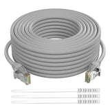 Cat 6 Ethernet Cable 100 Ft-Gray, High Speed Internet Cable (6 Colors For Sele