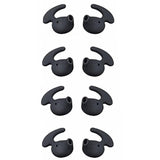 Replacement Eargel Tips For Samsung Galaxy S6 Edge S7 Edge Note 7 Earphones, Samsung Galaxy S6 S7 Note 5 Ear Gels, Anti Slip Sport Hook Design, Black And White 4 Pairs (Black)