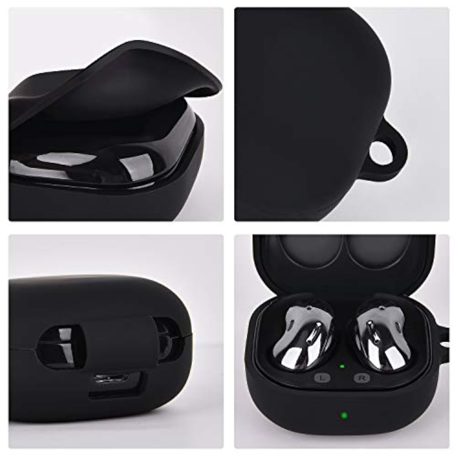 Silicone Case Compatible For Samsung Galaxy Buds 2 Pro/Galaxy Buds2/ Galaxy Buds Pro 2/ Galaxy Buds Live/Galaxy Buds Fe Case (Black)