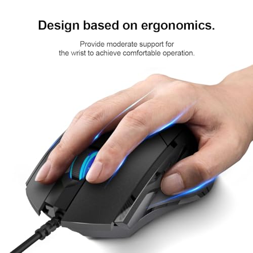 Wired Usb Mouse, 1200 Dpi Corded Computer Mouse With Silent Click, 3-Button Ergonomic Design For Windows Pc, Mac, Laptop & Desktop 1.4M Cable