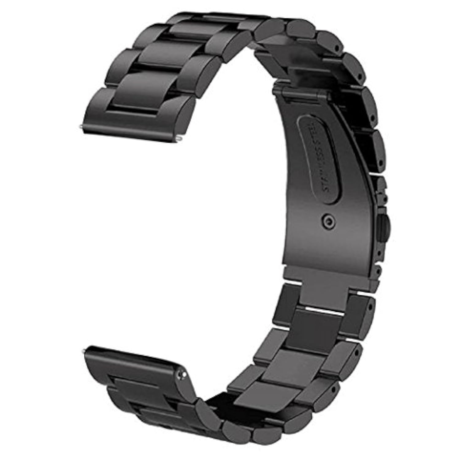 Compatible With Samsung Gear S3 Frontier Bands/Galaxy Watch 3 45Mm/Galaxy Watch 46Mm(2019),22Mm Solid Stainless Steel Metal Business Bracelet Strap Black(Not For Galaxy Watch 4 Classic 46Mm)