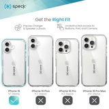 Speck Clear iPhone 16 - Slim Phone Case - GemShell - Crystal Clear