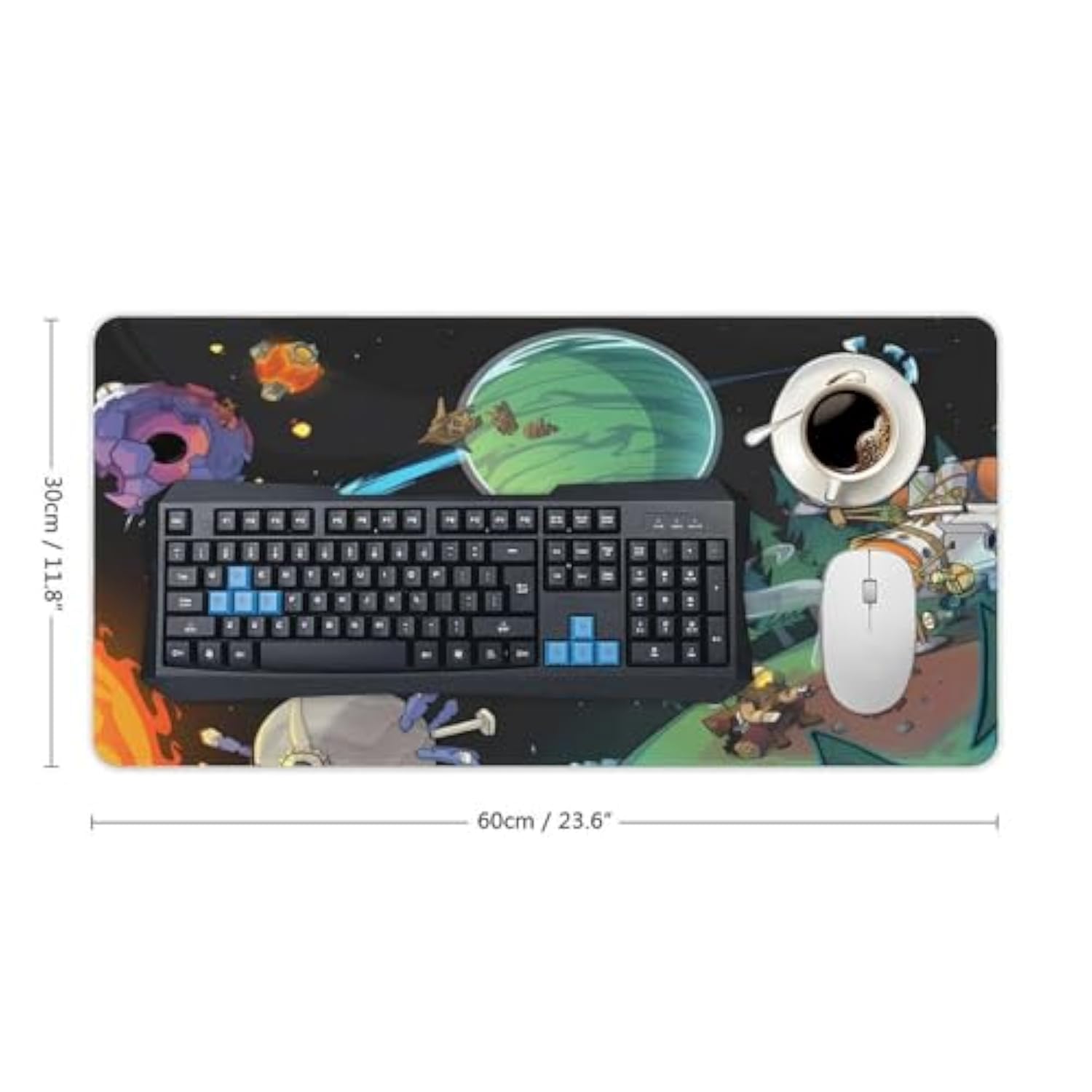 Gaming Mouse Pad, Outer Wilds Mouse Pad 11.8X23.6 Inch Large Extended Computer Mouse Mat Keyboard Full Desk Mousepad For Gaming, Office, Home