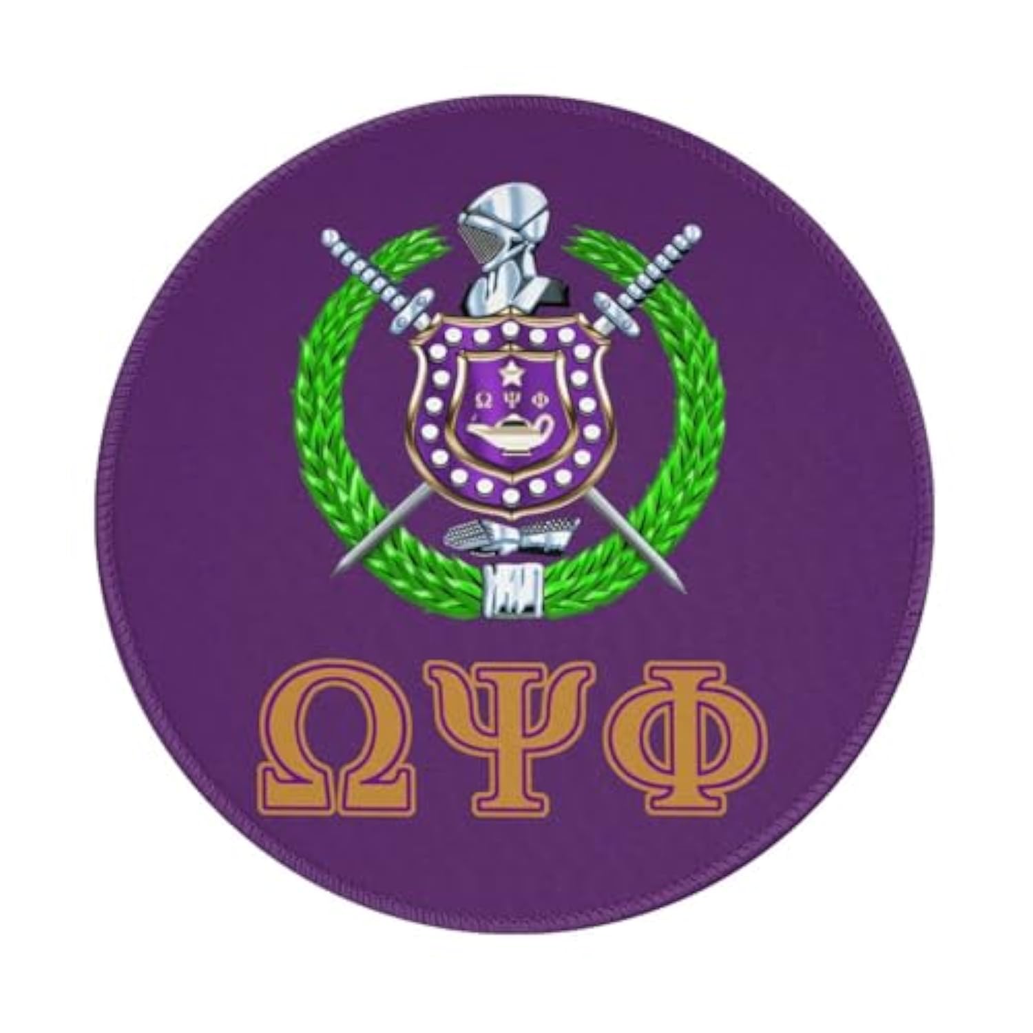 Psi Phi Mouse Pad Series Anti-Slip Mouse Mat For Office Computer Mousepads Round Gaming Mouse Pad 7.9 X7.9 Inchs