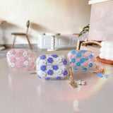 For Cute Airpods Pro 2Nd/1St Generation Case Clear, Soft Tpu Flower Air Pods Pro 2 Gen Cover Protective Skin Girl Women With Floral Keychain For Ipod Pro 2/1 Gen 2023/2022/2019 - Pink