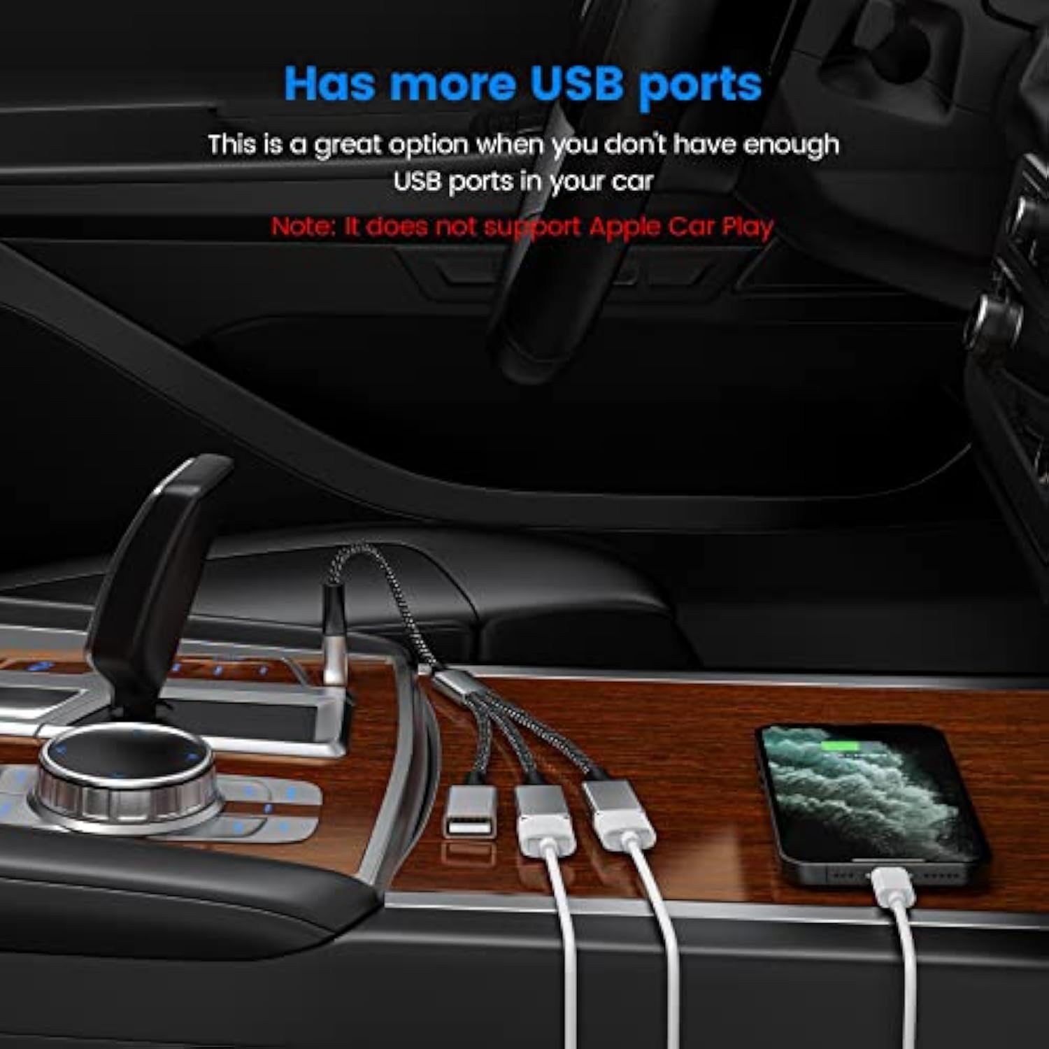 Usb Type A Splitter 2Pack 1 Male To 3 Female Usb2.0 Adapter Usb Extension Cord For Charging/Data Transfer/Laptop/Mac