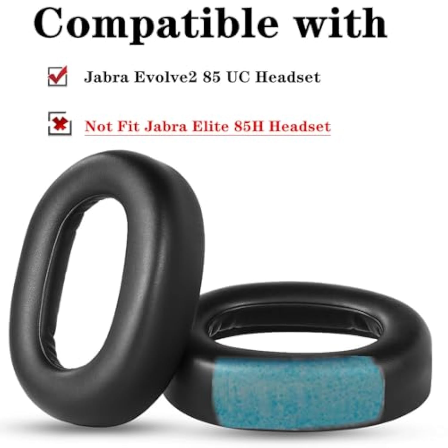 Replacement Earpads Cover Cushions Compatible With Jabra Evolve2 85 Uc/Evolve 2 85 Ms Wireless Headset Replacement Headband Cushions (Do Not Fit Elite 85H)