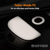 ICE V2 Gaming Mouse Skates for Logitech G PRO X Superlight 2 - Smooth PTFE Replacement Feet, 2.5D Curved Edges, 3M Adhesive, White