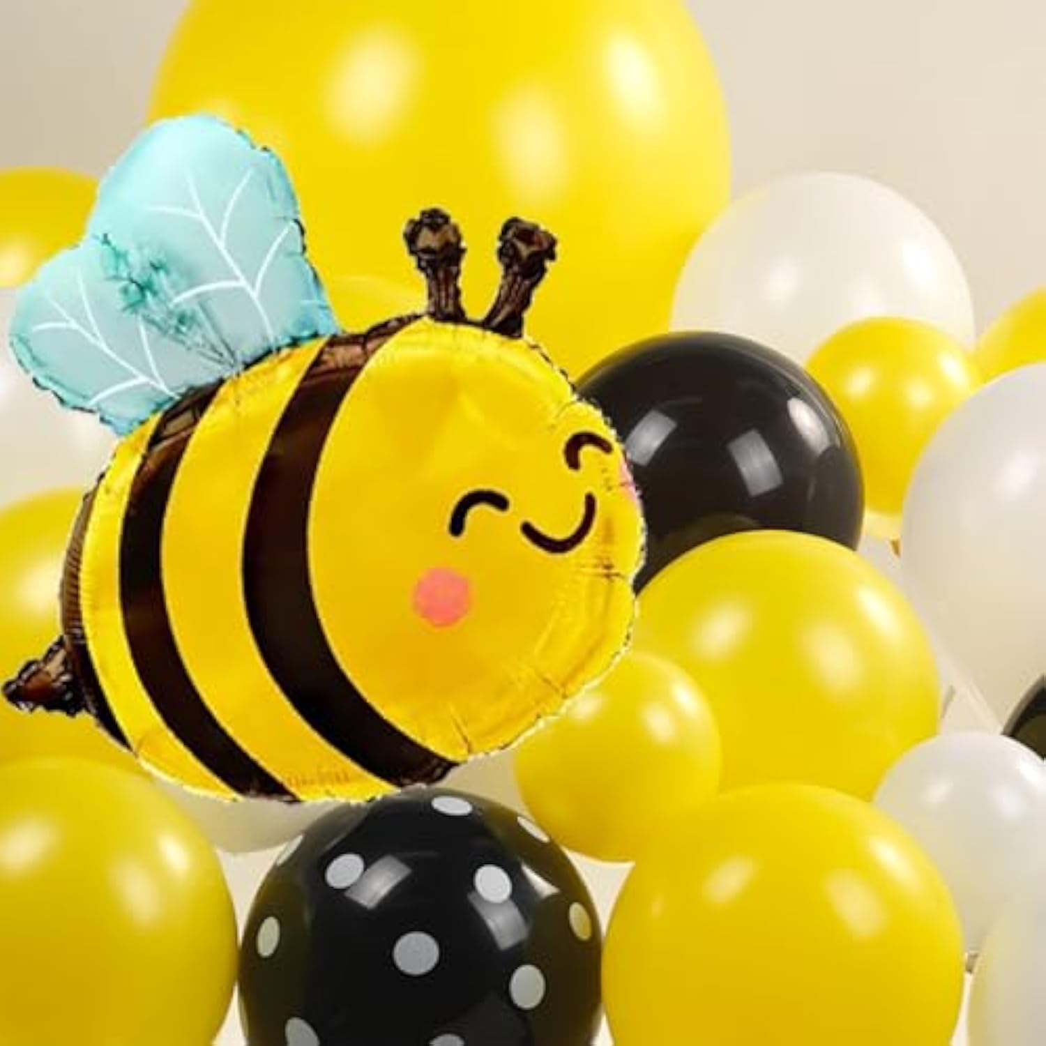 Bee Balloon Garland Kit – Mylar & Daisy Balloons for Gender Reveal & Baby Shower