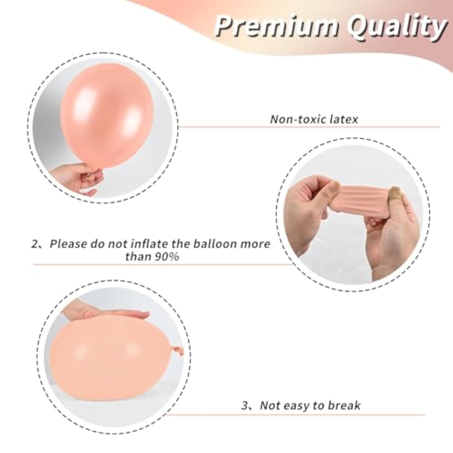 Rose Gold And Black Balloons Set, 12 Inch Metallic Rose Gold Balloons Pearl Rose Gold Confetti Balloons Black Latex Balloons Party Balloons For Birthday Baby Shower Wedding Party Decorations