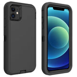 For Iphone 12 Case/12 Pro Case, (Not Fit 12 Mini) Defender Case Heavy Duty Shockproof Dustproof 3 In 1 Rugged Protective Phone Cover For Iphone 12 Pro/12 6.1 Inch (Black)