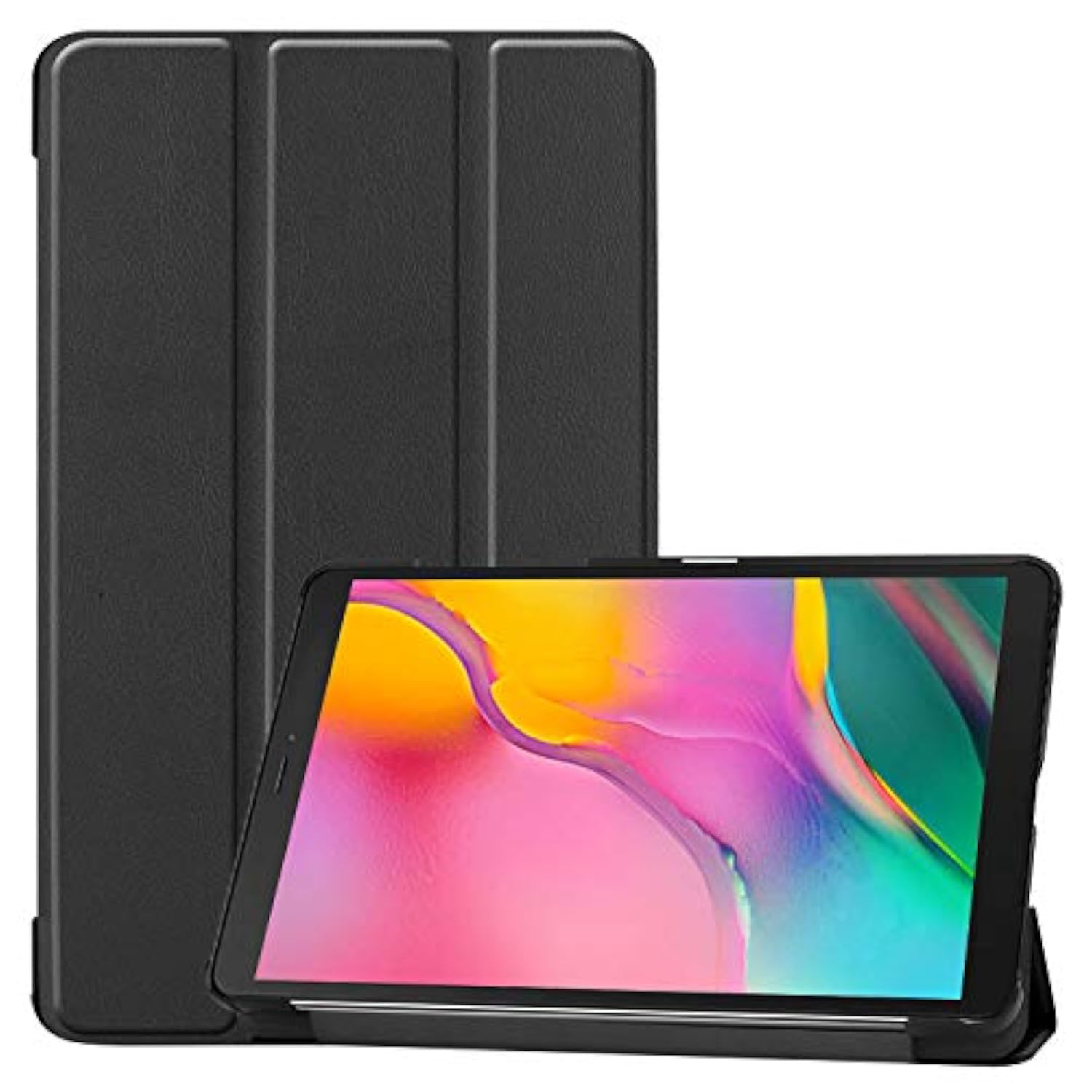 Procase Slim Case For Galaxy Tab A 8Inch 2019 T290 T295, Light Cover Trifold Stand Hard Shell Folio Case For 8.0 Inch Galaxy Tab A 2019 Without S Pen Model Smt290 (Wifi) Smt295 (Lte) –Black