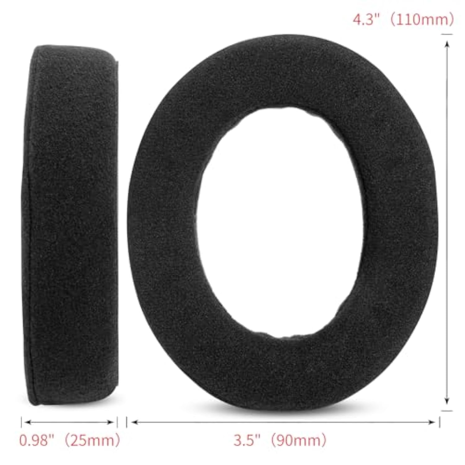 Replacement Earpads Ear Cushions Compatible With Sennheiser Hd 490 Pro Plus/Hd 490 Pro Headset With Soft Velvet Memory Foam Accessories -Black