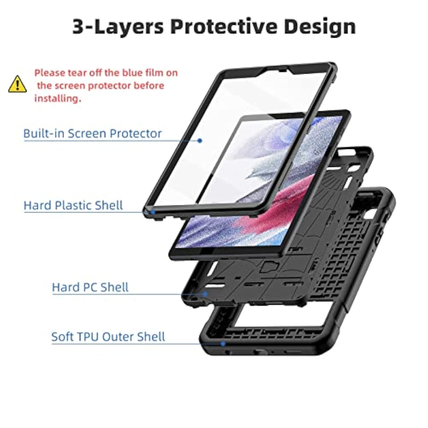 Samsung Galaxy Tab A7 Lite Case 8.7 Inch 2021 For Kids With Screen Protector |