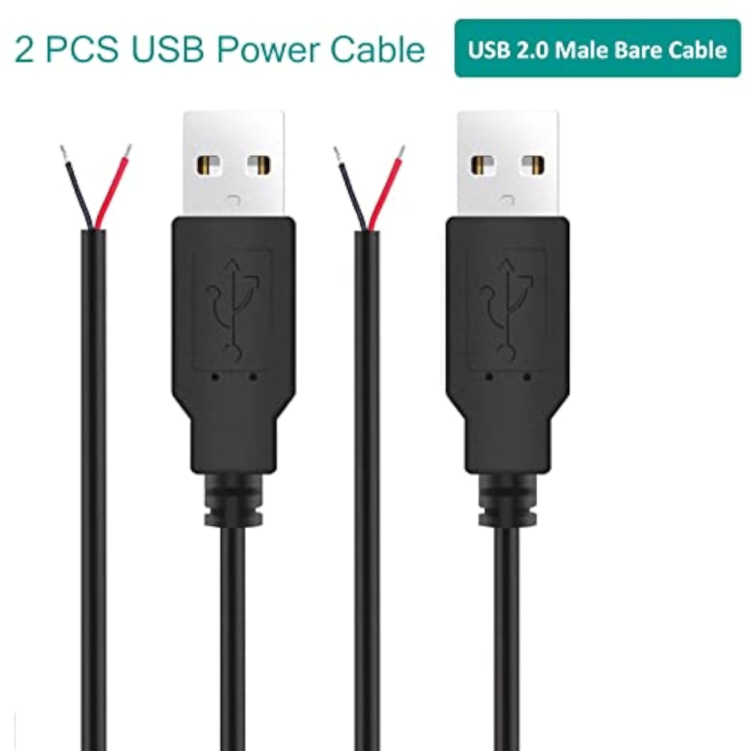 Usb 2.0 Male Bare Cable Pigtail Open End Extension Cables 5V 3A Power Charge W