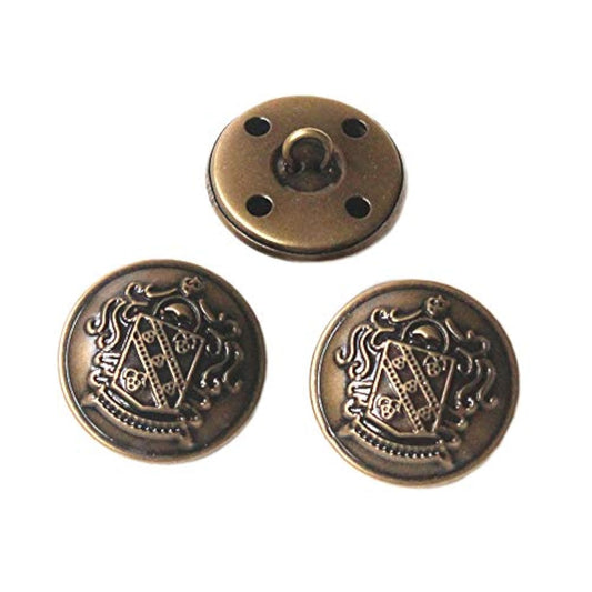 14 Pieces Antique Metal Blazer Buttons Set For Blazers, Suits, Sport C