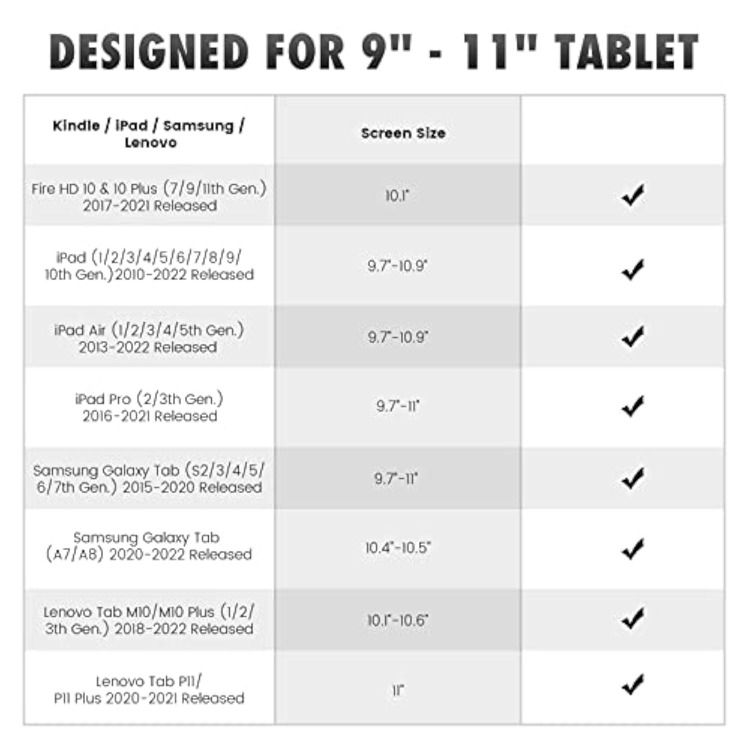 MoKo Security Hand-Strap for 9-11 Inch Tablet - iPad/iPad Pro/iPad Air/Kindle