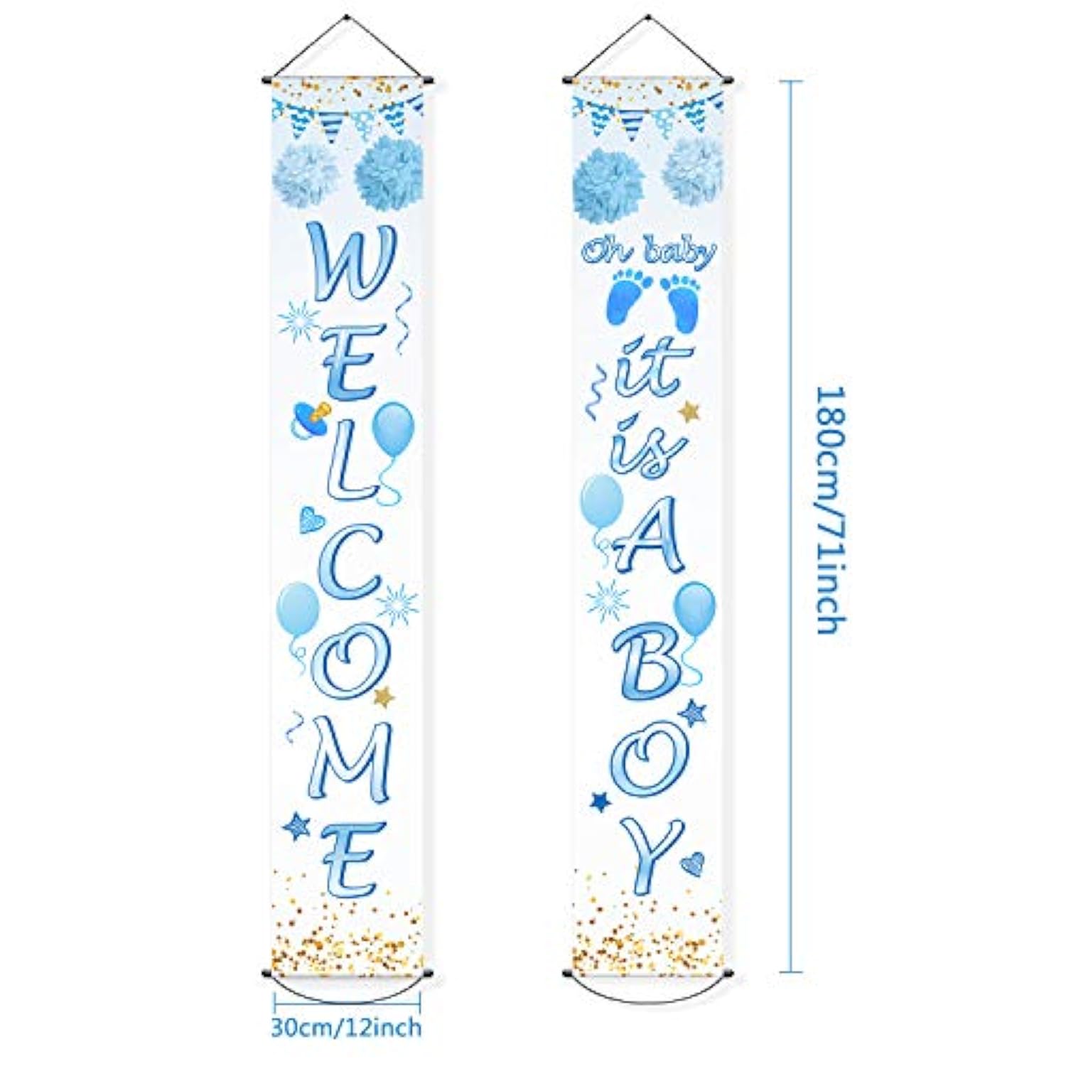 Baby Shower Decorations 71 X 12 Inch Welcome It Is A Boy Banner Backdrop Background Door Hanging Porch Sign For Baby Shower Gender Reveal Party Photo Prop Backdrop Supplies