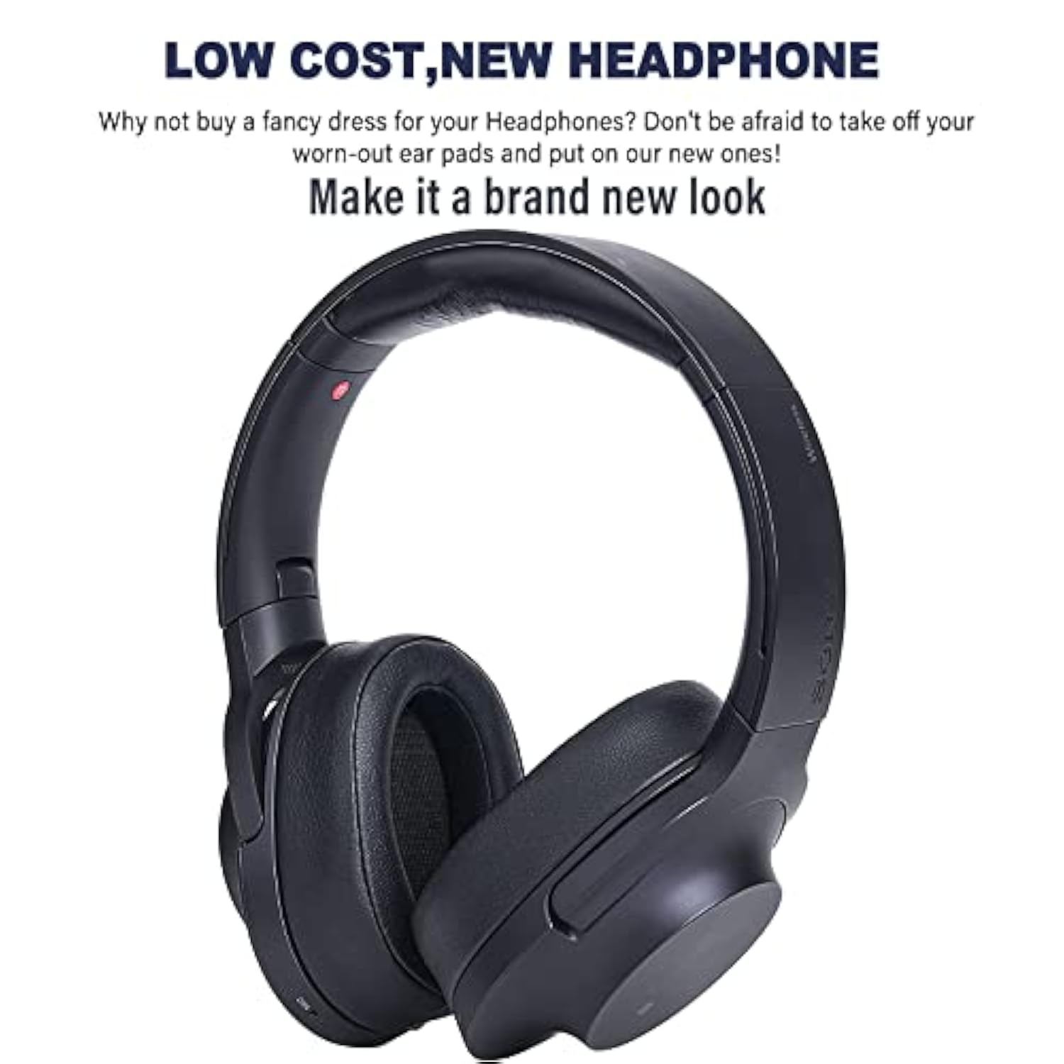 Ear Pads For Sony Wh-H900N, Compatible With Sony Mdr-100Abn Headphones Over Ear Cushion, Soft Memory Foam Protein Leather Replacement Earpad Headset Repair Part