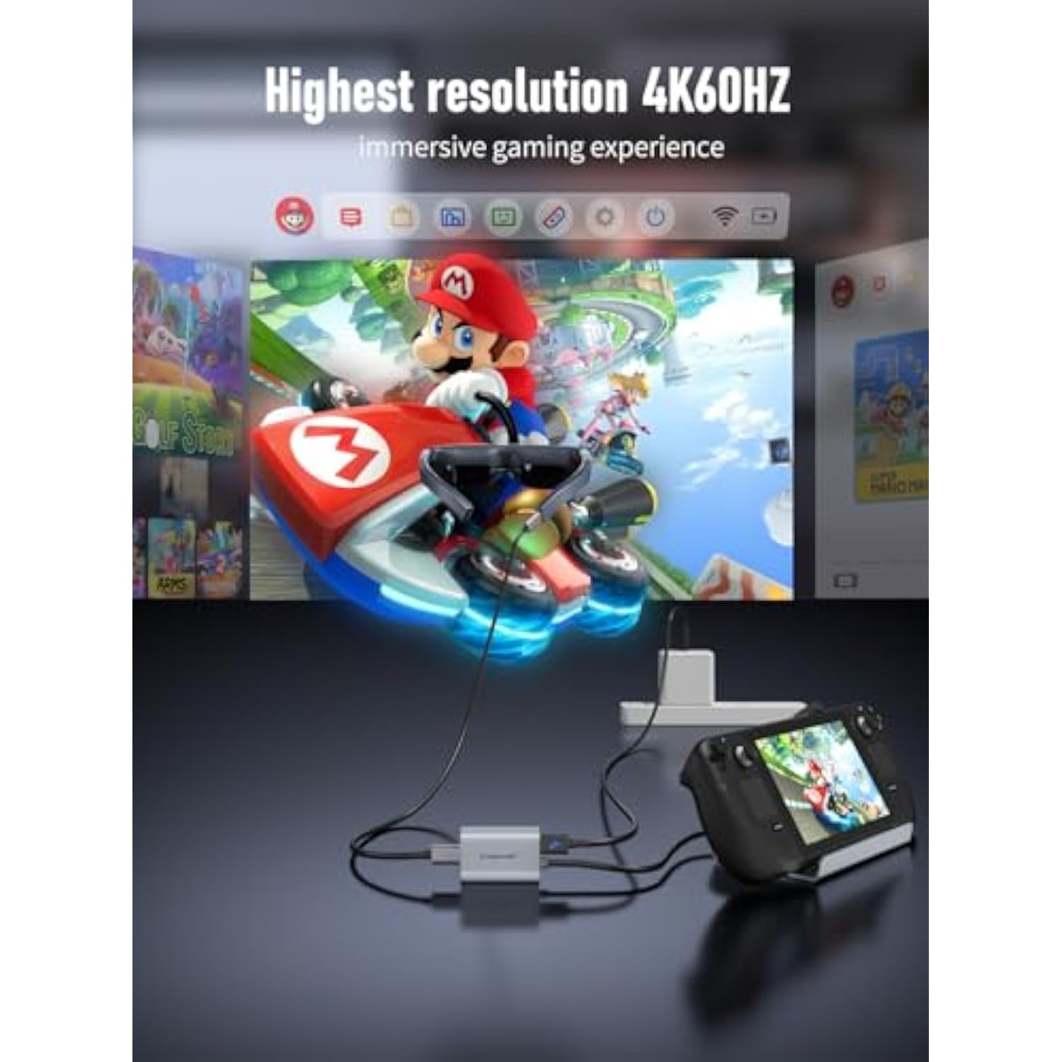 Hdmi To Usb Type C Adapter 4K@60Hz W/Cable Design, Plug And Play, For Xreal Ai