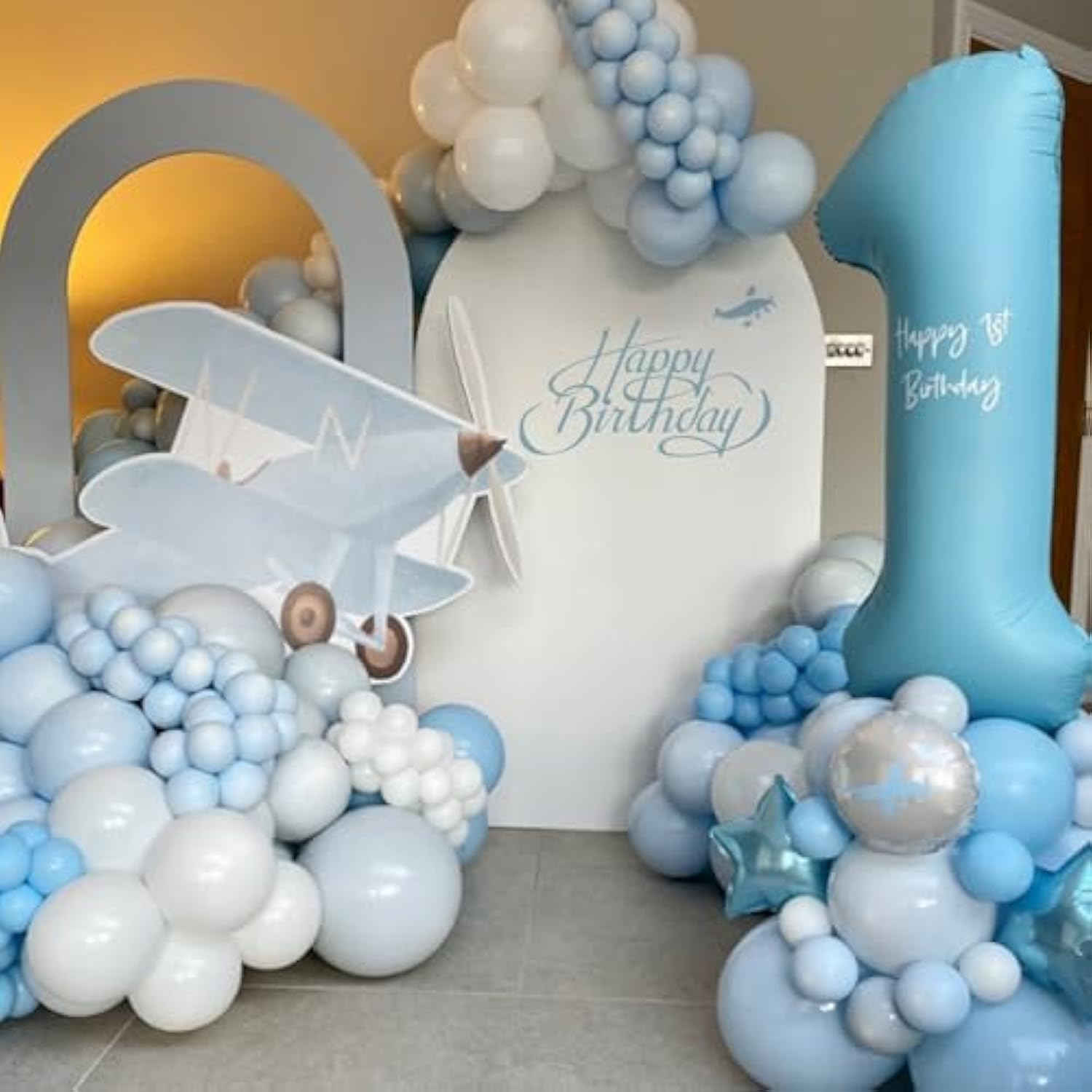 120pcs Pastel Blue Balloon Garland Kit – Baby Blue Arch for Party, Shower & Graduation