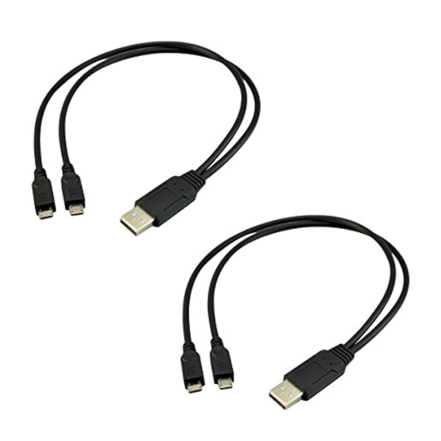 Dual Micro Usb Charging Cable Usb To Micro Usb Splitter Adapter Android Charger Cord Data Transfer Fit For Samsung Galaxy S7 Edge S6 S5 Note Ps4 Fire Tablet Mp3, 2 Pack