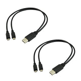 Dual Micro Usb Charging Cable Usb To Micro Usb Splitter Adapter Android Charger Cord Data Transfer Fit For Samsung Galaxy S7 Edge S6 S5 Note Ps4 Fire Tablet Mp3, 2 Pack