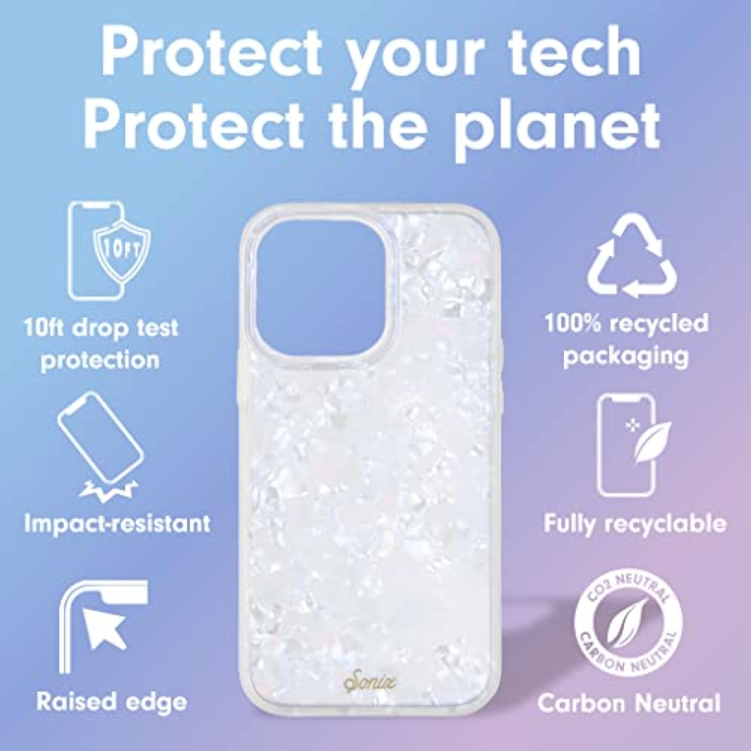 Sonix Case for iPhone 14 Pro | Compatible with MagSafe | 10ft Drop Tested | Pearl Tort