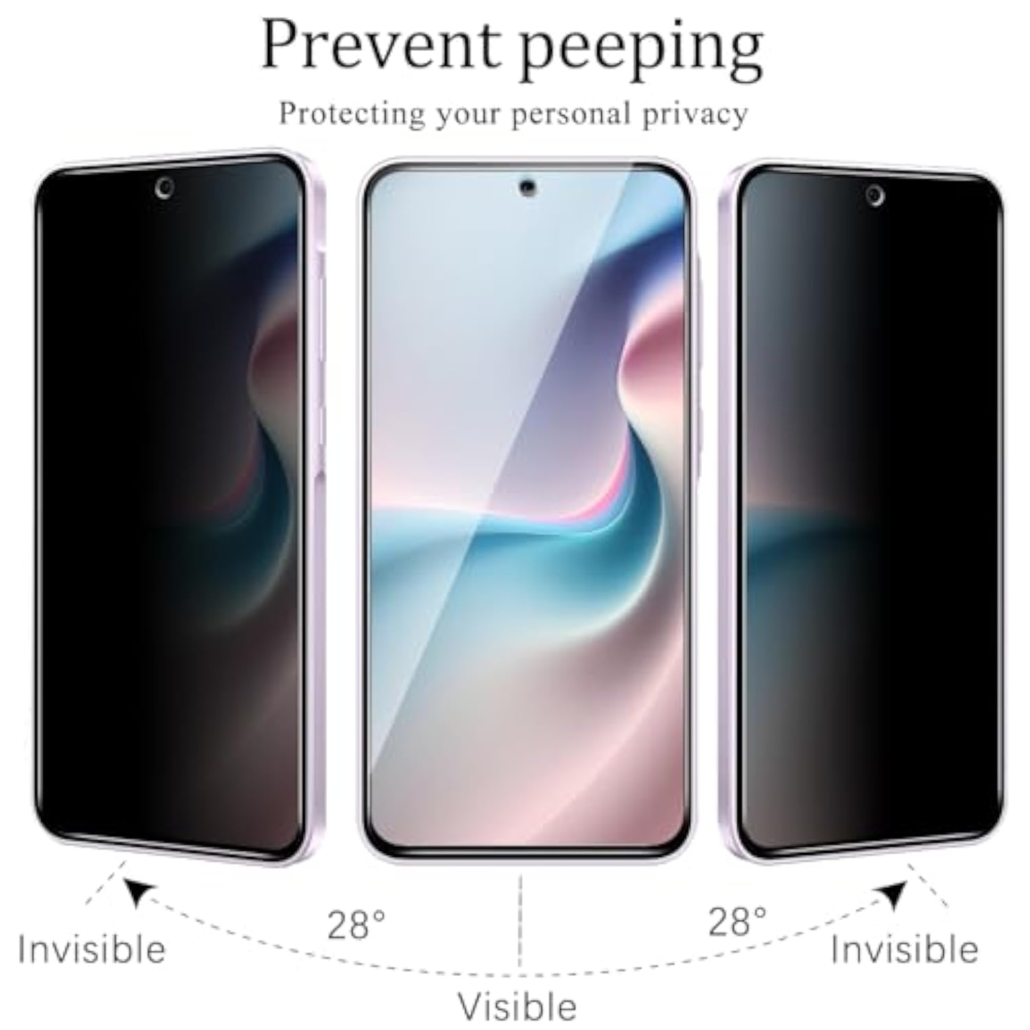 2 Pack Privacy Screen Protector For Samsung Galaxy A36 5G Anti Spy Tempered Glass, Anti Scratch, Bubble Free