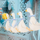 3 Pcs One Silly Goose Banners Garlands One Silly Goose Birthday Party Decorations For Baby Shower Birthday Photo Props Themed Party Supplies(Blue)