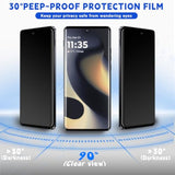 3 Pack Privacy Screen Protector For Motorola Edge 2024,Anti-Spy Tempered Glass,3D Full Coverage,9H Hardness,Anti-Scratch,Bubble Free