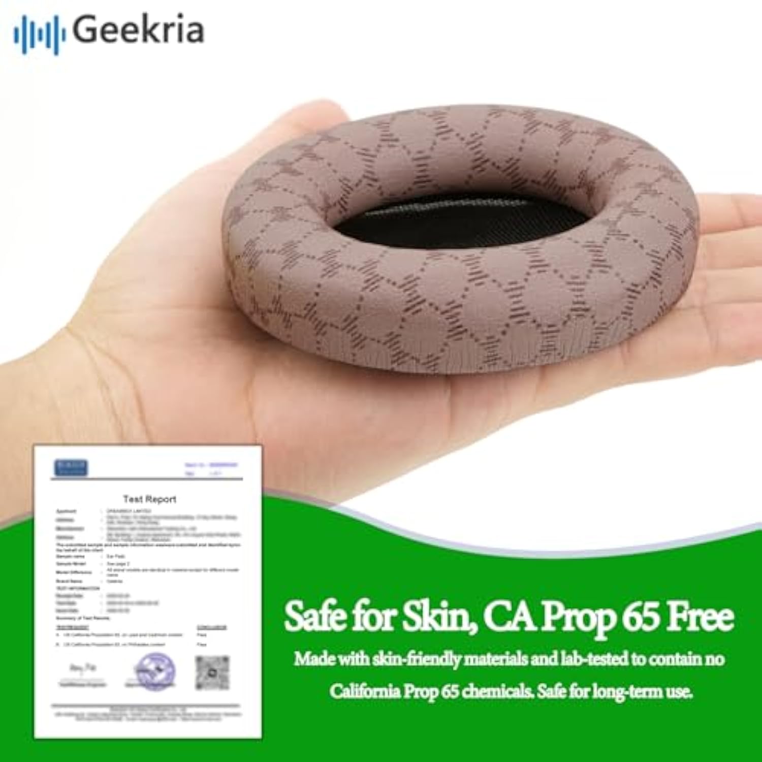 Geekria SNAP Magnetic Ear Pads for Beats Studio 3 Wireless, Studio 2 Wireless, Studio 2 Wire Easy Switch Ear Cushions, Exchange Earpads in Seconds (Grid Brown, 1 Pair)